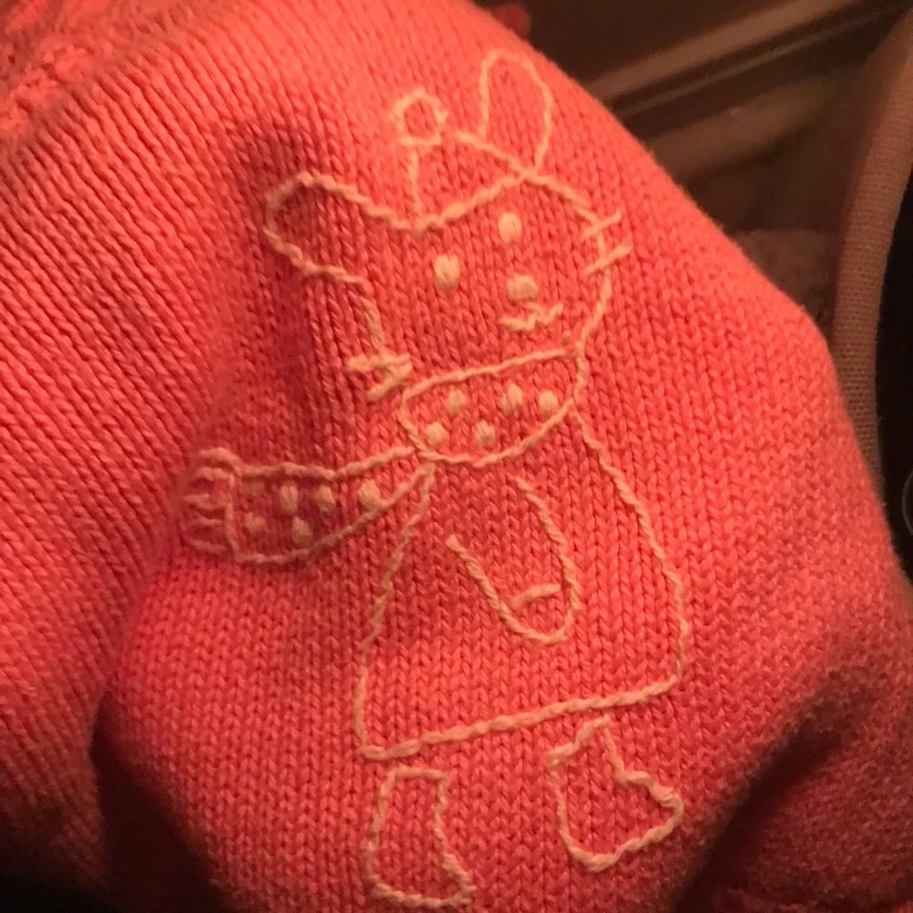NWT | Baby Gap Embroidered Bunny Rabbit Sweater | Sweatshirt | Pink White